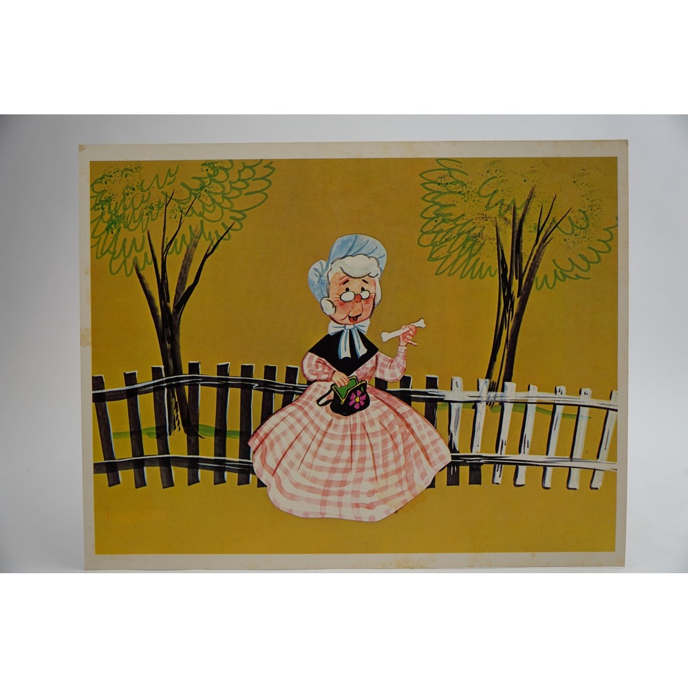 Cooper Films Teeny-Tiny Lithograph Print 1970‎ Poster Yellow Pink Vintage